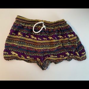 Unique Elephant Flowy Shorts